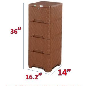 Caino Closet 4 Drawer Eagle Brown