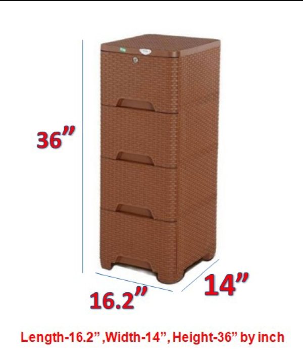 Caino Closet 4 Drawer Eagle Brown